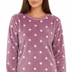 Pijama mujer tejido coralina dise&ntilde;o topos