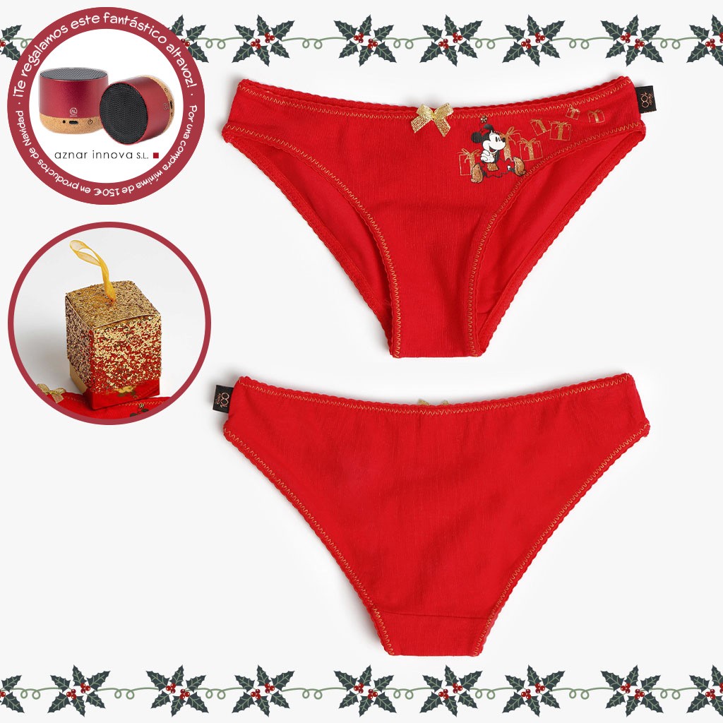 Braga bikini Minnie en caja regalo expositor 12