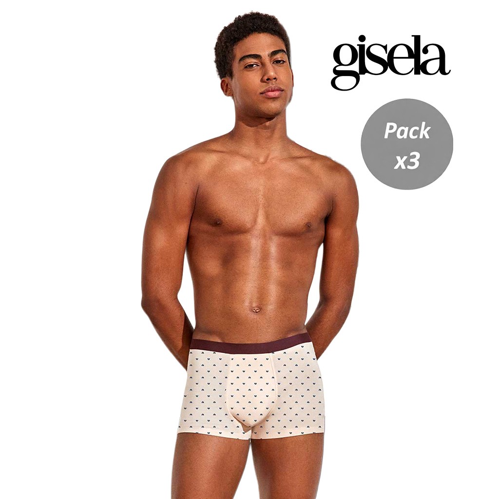 Boxer hombre estampado pack 3 
