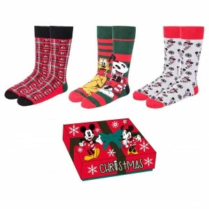 Calcet&iacute;n hombre en caja regalo pack 3 Mickey