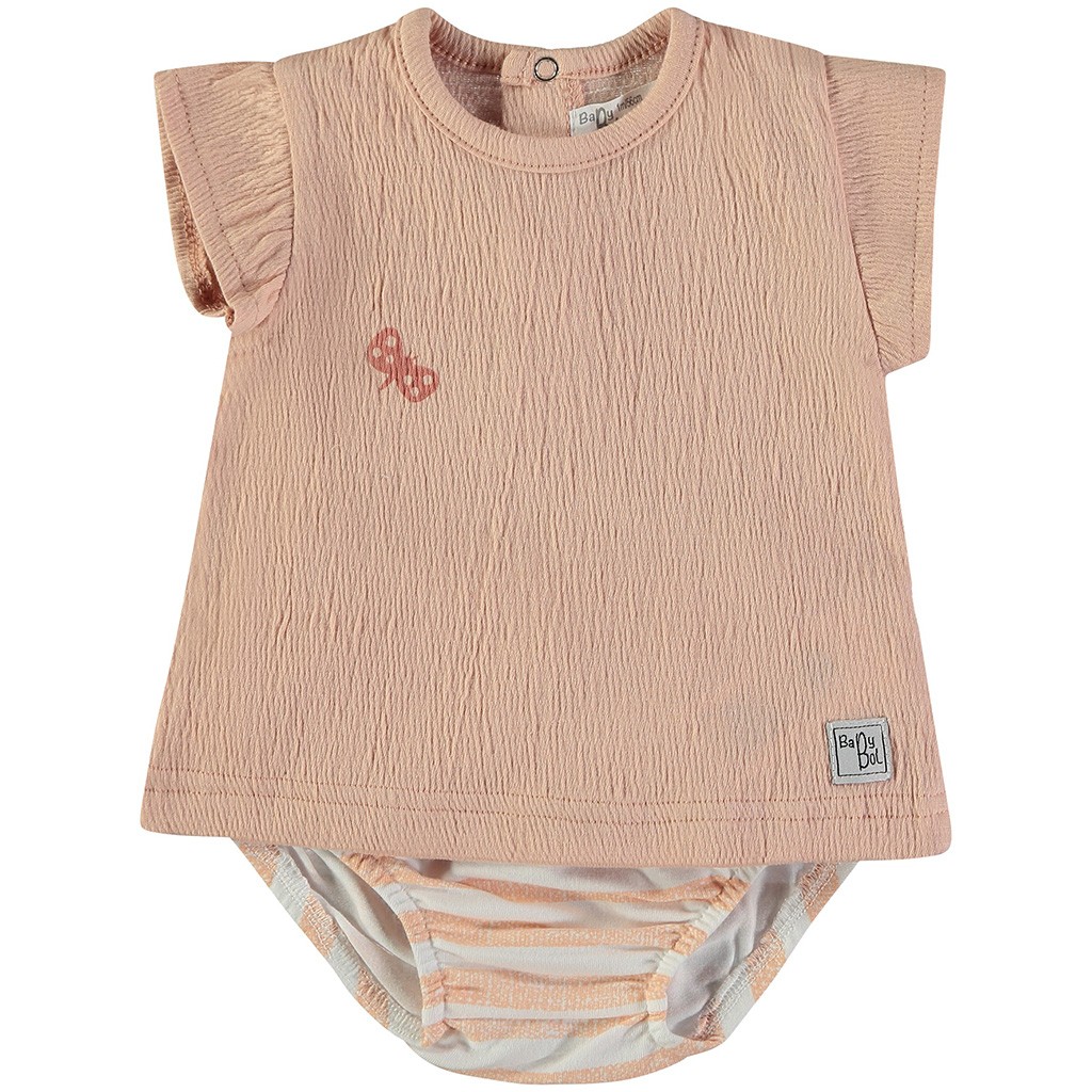 Conjunto beb&eacute; camiseta y braguita algod&oacute;n