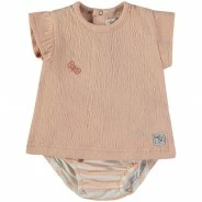 Conjunto beb&eacute; camiseta y braguita algod&oacute;n