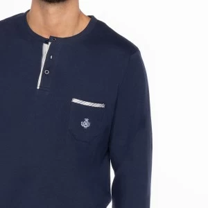Pijama de algod&oacute;n mixto con pantal&oacute;n tela 