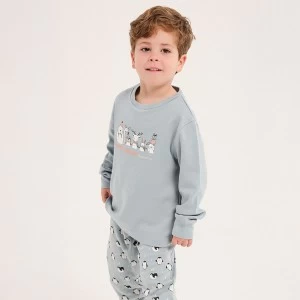 Pijama infantil manga larga algod&oacute;n