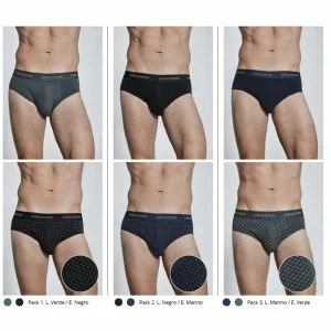 Slip hombre algod&oacute;n goma vista pack 2