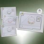 Juego de sabana cuna liso bordado 3 piezas