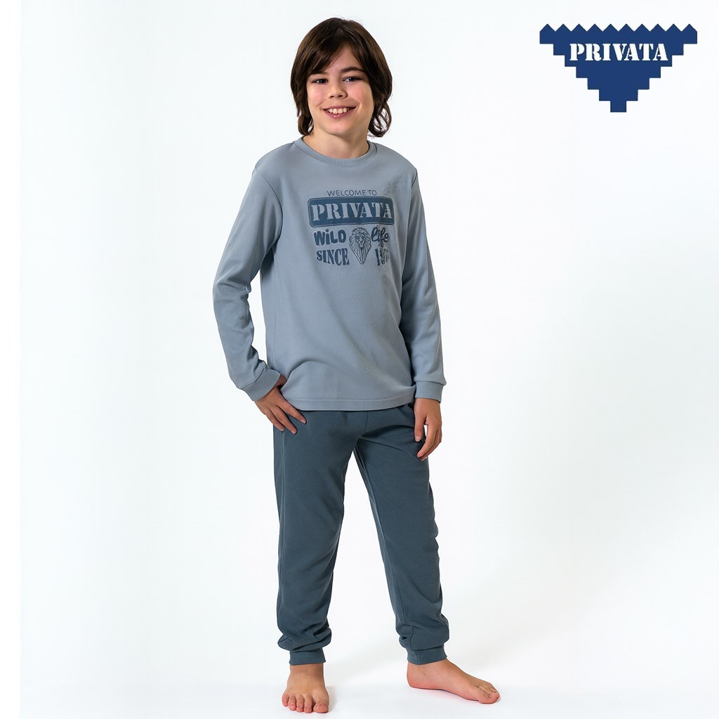 Pijama algodón juvenil manga larga