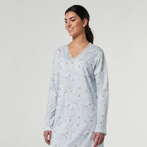 Camis&oacute;n manga larga mujer cuello pico