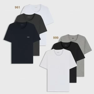 Camiseta m/c hombre pack x 3 100% Algod&oacute;n logo