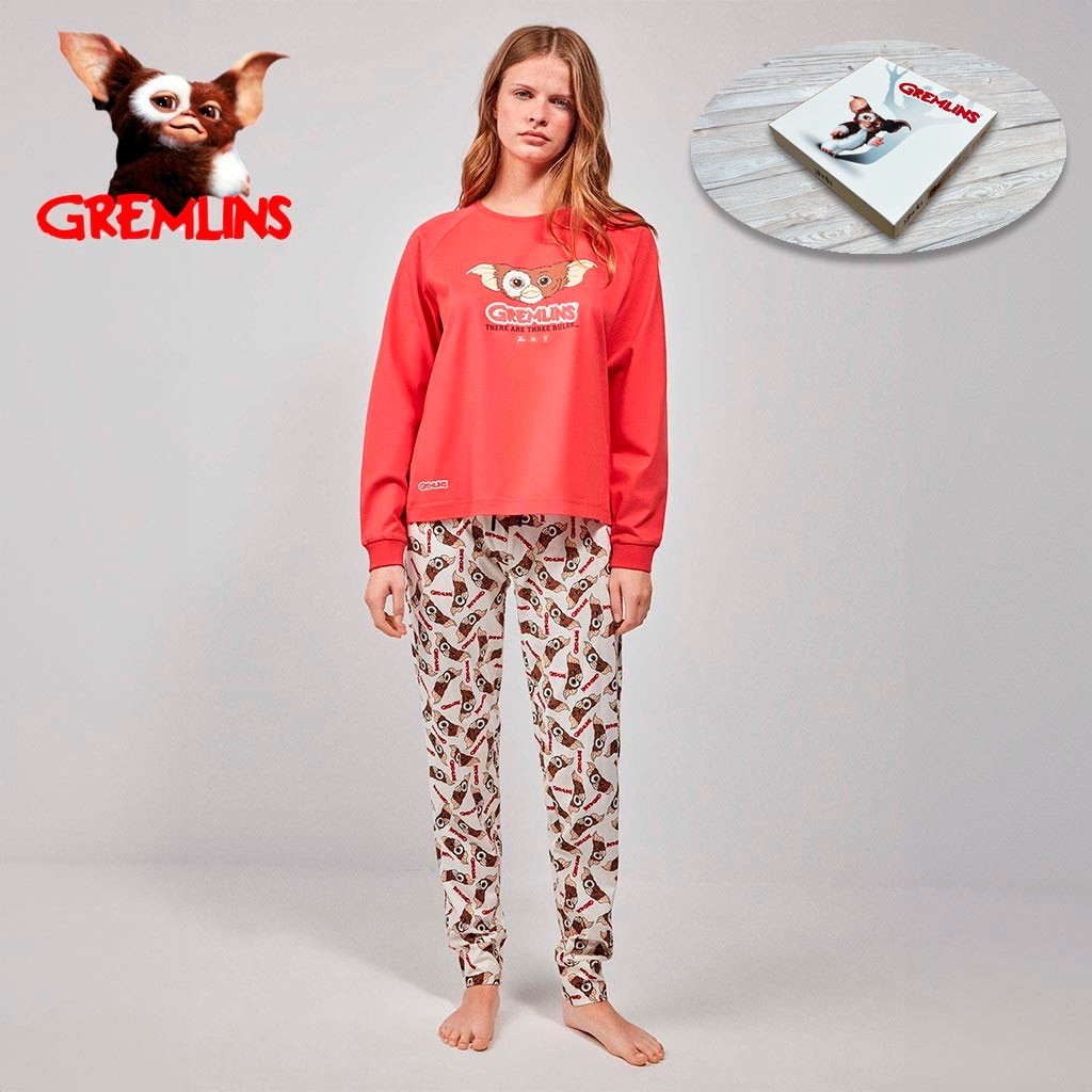 Pijama manga larga mujer Gremlins