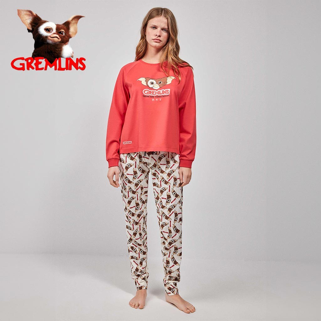 Pijama manga larga mujer Gremlins