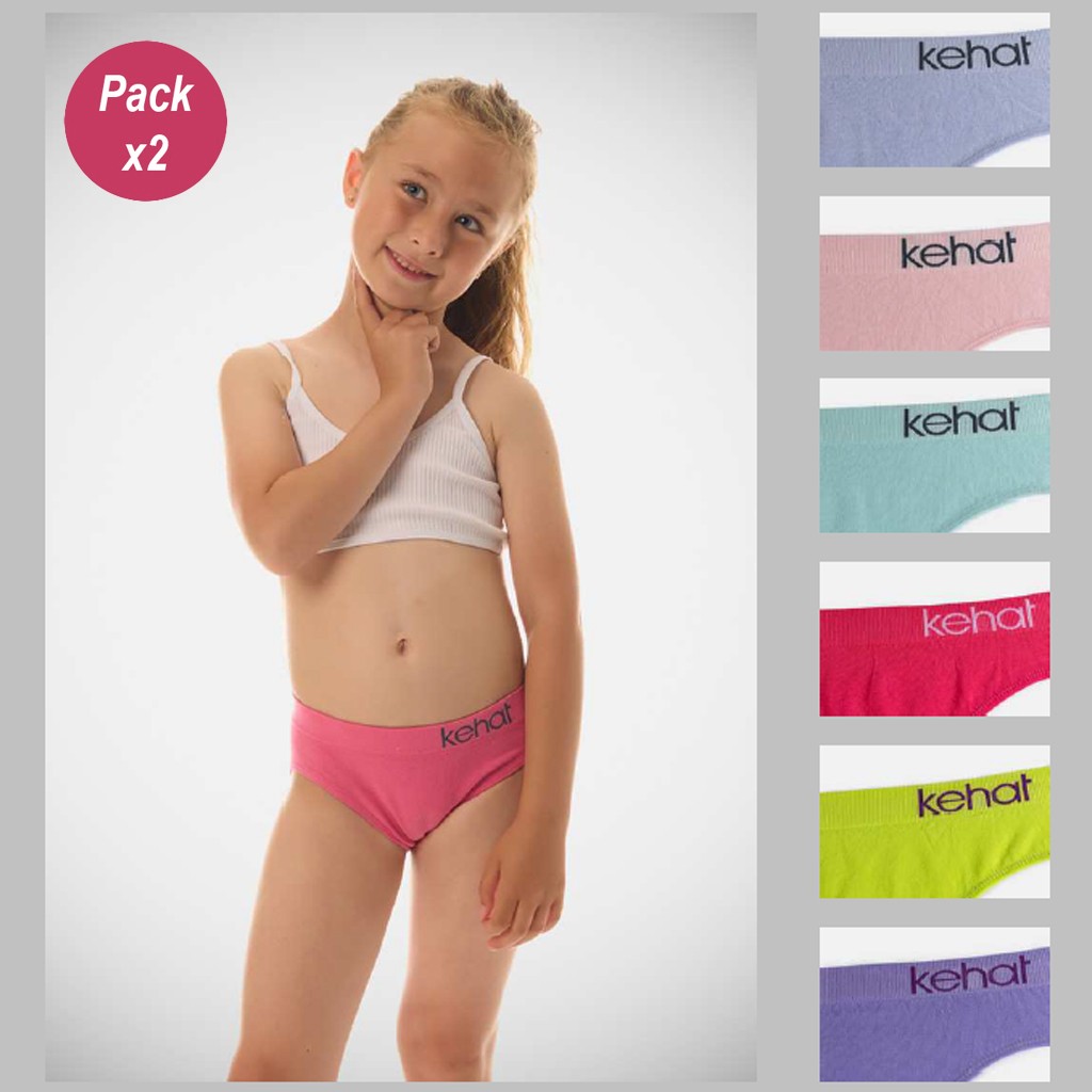 Braga infantil lisa sin costuras pack 2 colores