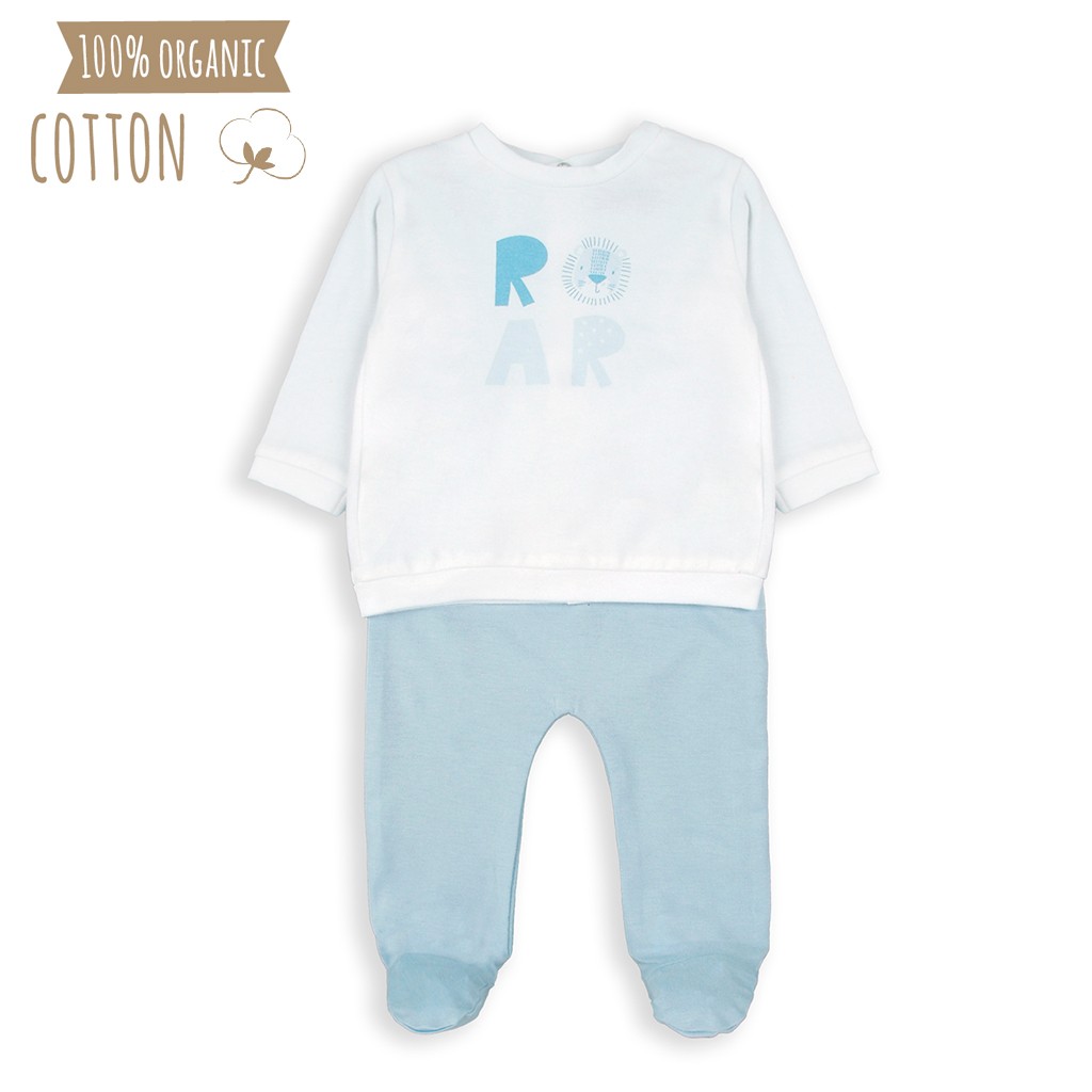 Pijama bebe 100% algodon orgánico familia león