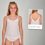 Conjunto comunion ni&ntilde;a camiseta esplada V