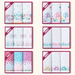 Estuche 3 pa&ntilde;uelos mujer fantas&iacute;a estampada