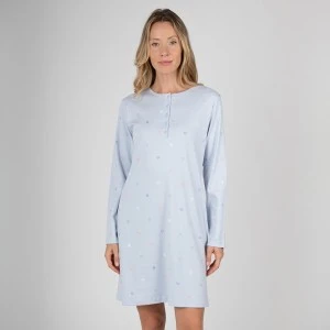 Camis&oacute;n mujer manga larg cuello botones