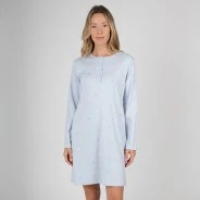 Camis&oacute;n mujer manga larg cuello botones