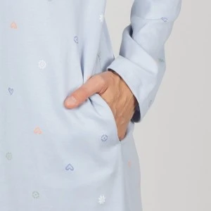 Camis&oacute;n mujer manga larg cuello botones