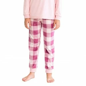 Pijama manga larga ni&ntilde;a cuadros