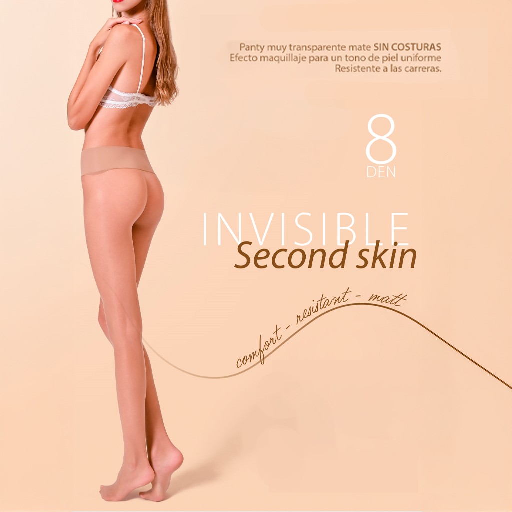 Panty 8 den invisible second skin sin carreras 