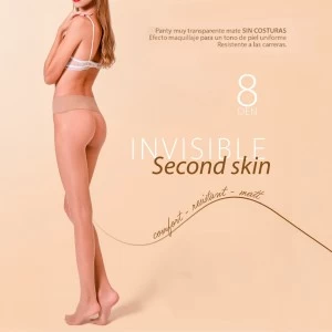 Panty 8 den invisible second skin sin carreras 