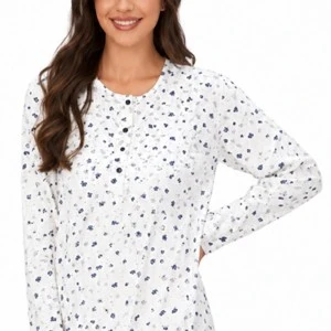 Camis&oacute;n largo mujer estampado florecitas