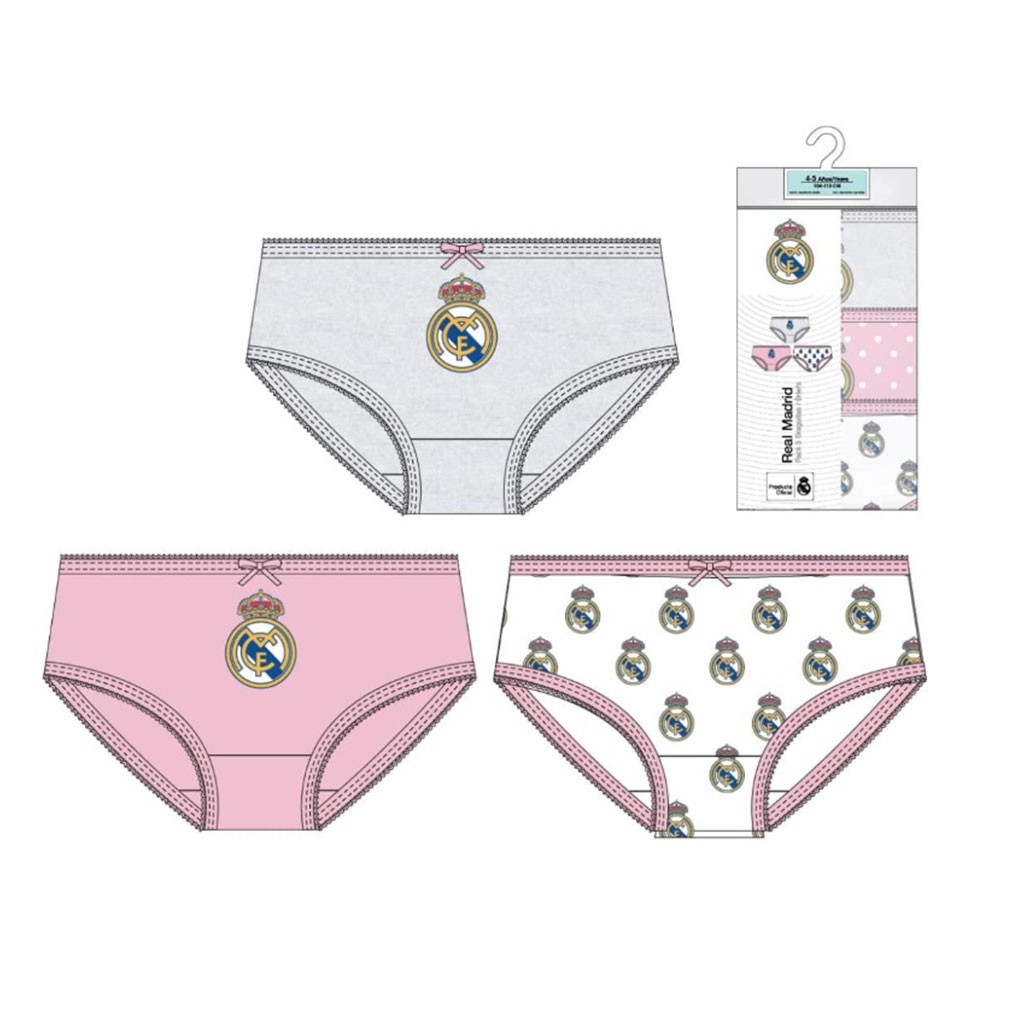 Braga niña estampada pack x 3 blister