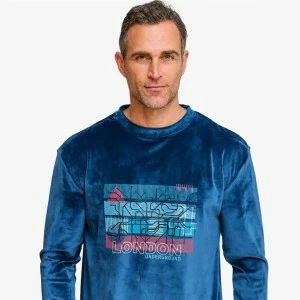 Pijama invierno hombre manga larga spandex