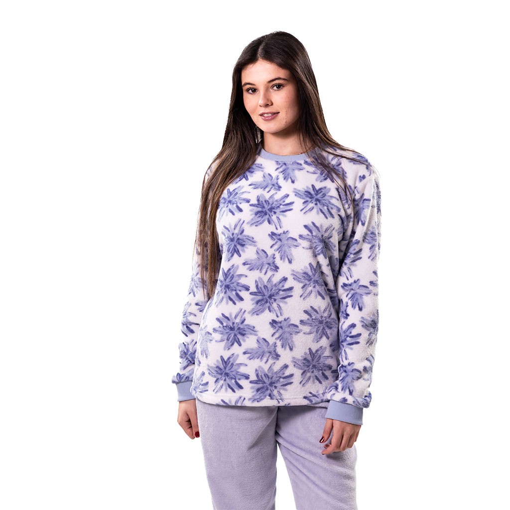 Pijama mujer manga larga estampado