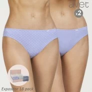 Braga bikini algod&oacute;n mujer estampada pack 2