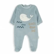 Pijama pelele bebe manga larga bordado ballenita