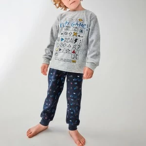 Pijama ni&ntilde;o manga larga terciopelo