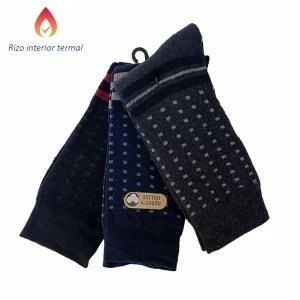 Calcet&iacute;n algod&oacute;n termal rizo interior pack x3