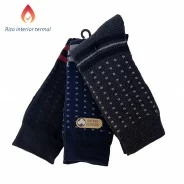 Calcet&iacute;n algod&oacute;n termal rizo interior pack x3