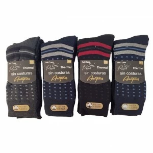 Calcet&iacute;n algod&oacute;n termal rizo interior pack x3