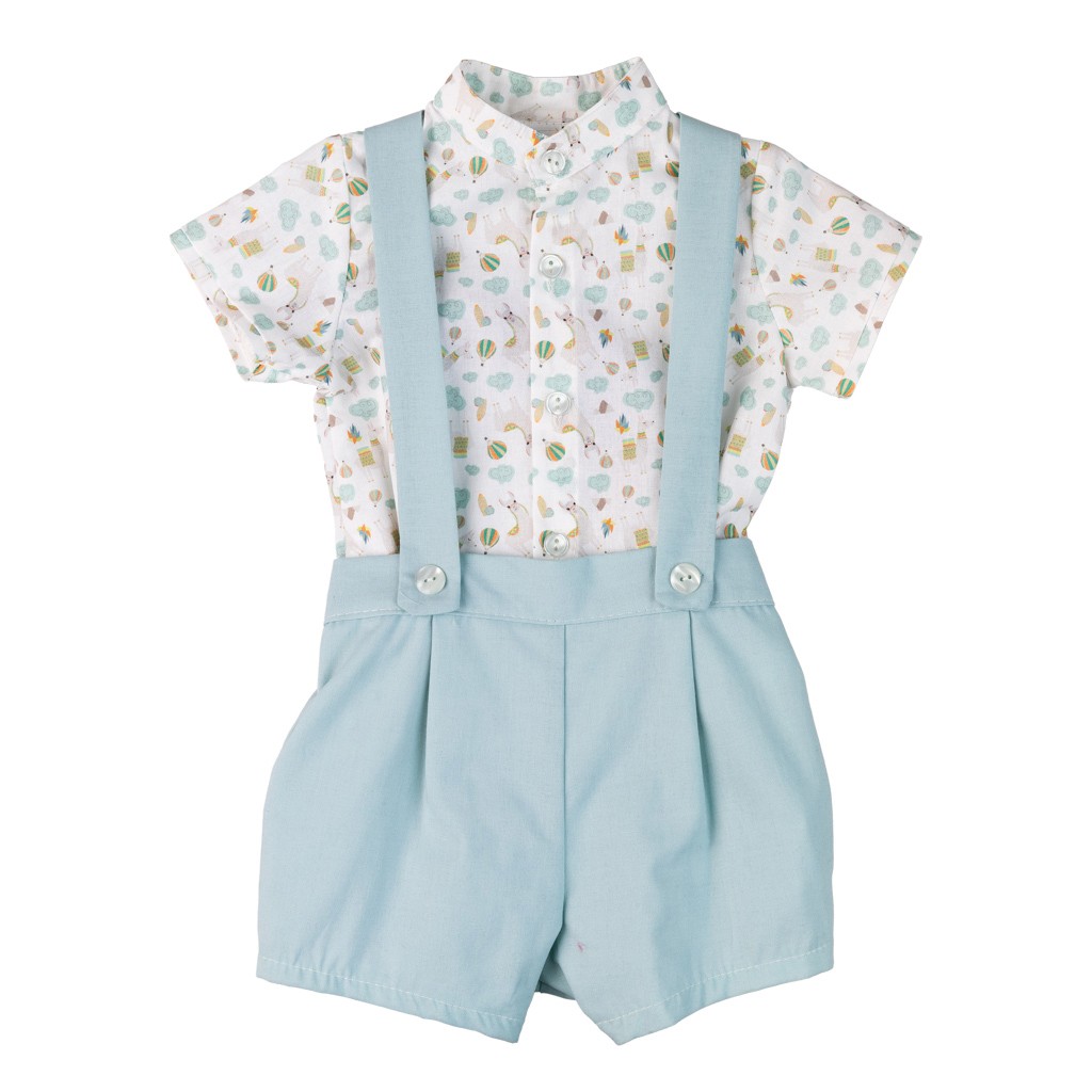Conjunto bebé manga corta estampado