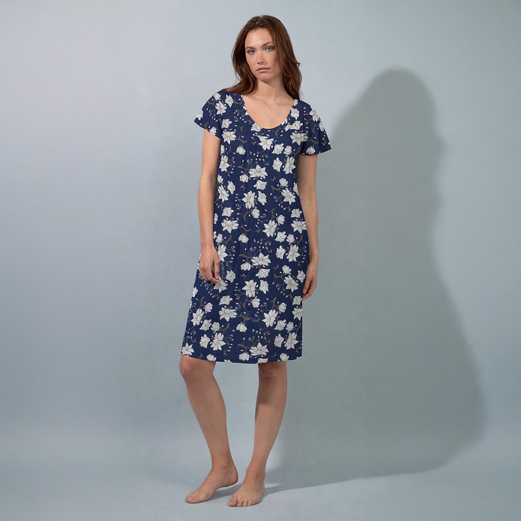 CAMISOLA MUJER FLORES MANGA CORTA