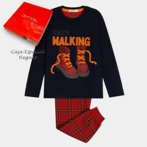 Pijama ni&ntilde;o punto algod&oacute;n