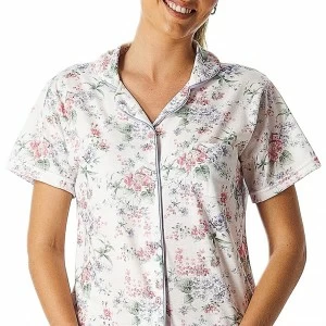 Pijama mujer abierto algod&oacute;n estampado