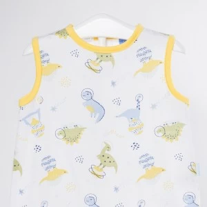 Pelele tirantes beb&eacute; tejido algod&oacute;n estampado