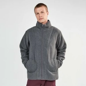 Bata corta hombre borreguito con cremallera