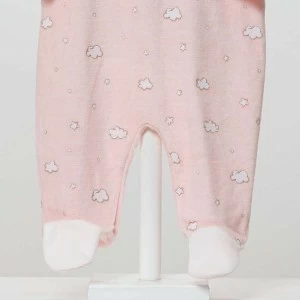 Pelele beb&eacute; terciopelo estampado conejito