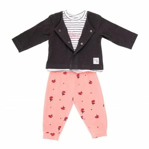 Conjunto exterior beb&eacute; tres piezas con chaqueta