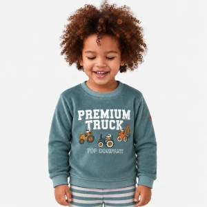Pijama infantil manga larga tejido aterciopelado