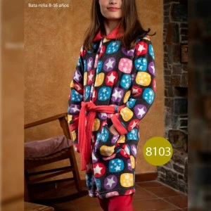 Bata ni&ntilde;a de cpralina estampada