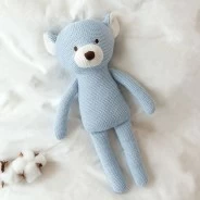 Peluche osito celeste algod&oacute;n 100% cajita regalo