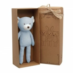 Peluche osito celeste algod&oacute;n 100% cajita regalo