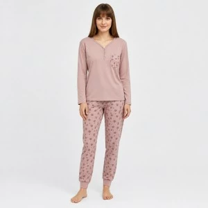 Pijama mujer algod&oacute;n manga larga
