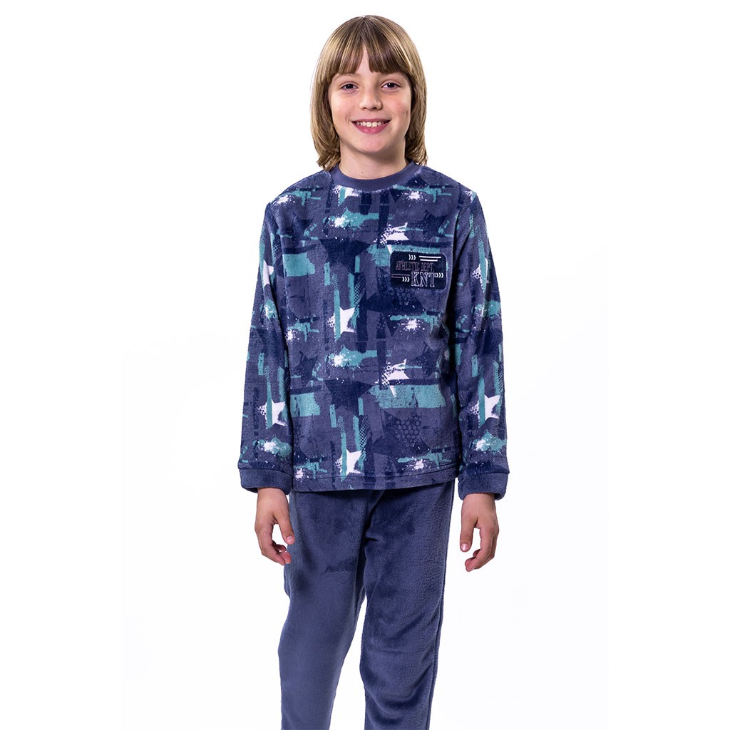 Pijama juvenil manga larga coralina