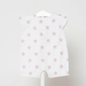 Pelele beb&eacute; manga corta estampado